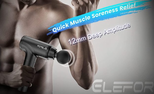 Elefor Massage Gun Deep Tissue. Percussion Back Massager Gun